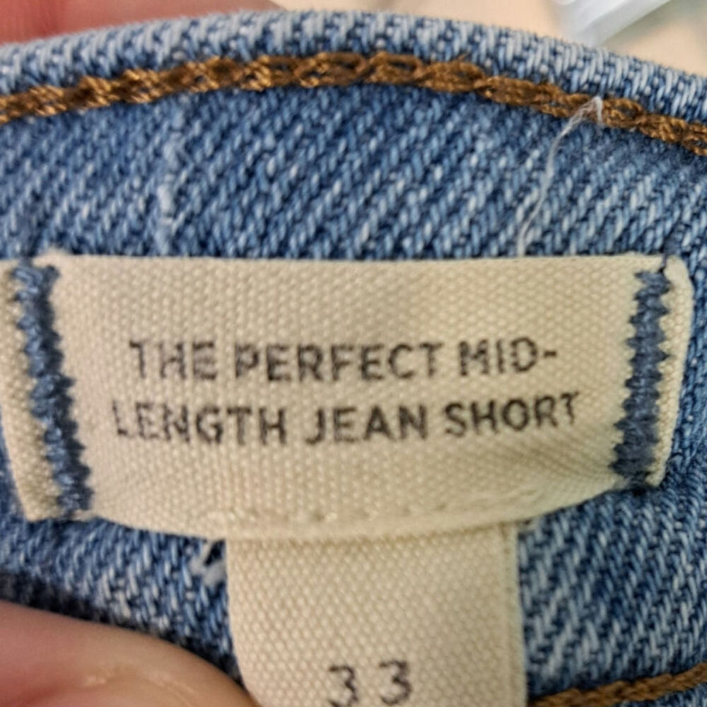Madewell  Perfect Mid Length Women's Jean Short SIze 33 - Picture 7 of 8